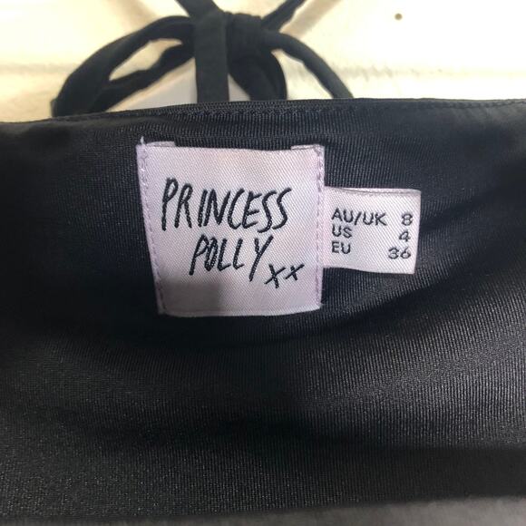 Princess Polly Dress Black Halter Cinch Cutout Bodycon Micro-Mini 4 - Picture 3 of 7